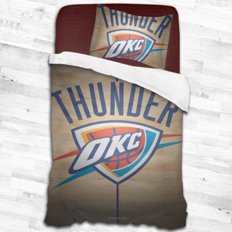 Oklahoma City Thunder Logo Type 2237 Bedding Sets Sporty Bedroom Home Decor