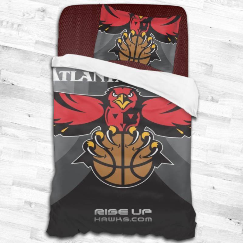 Nba Atlanta Hawks Logo Type 2251 Bedding Sets Sporty Bedroom Home Decor