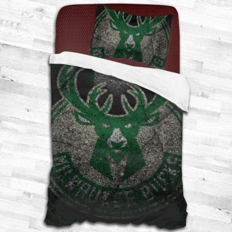 Milwaukee Bucks Logo Type 2256 Bedding Sets Sporty Bedroom Home Decor