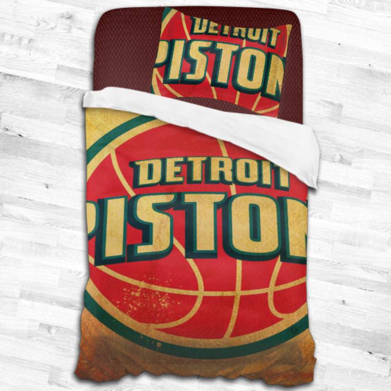 Nba Detroit Pistons Logo Type 2273 Bedding Sets Sporty Bedroom Home Decor