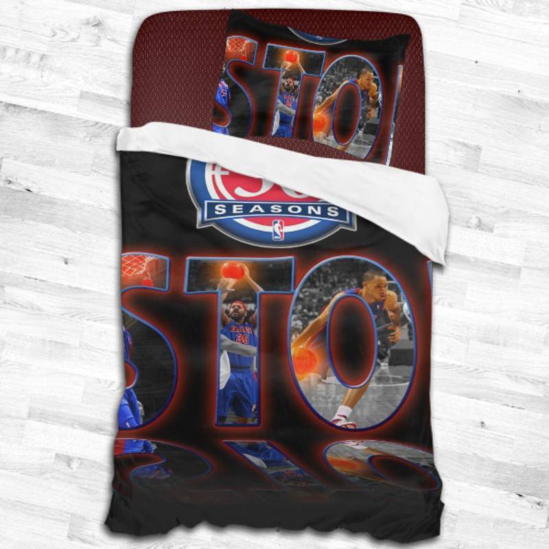 Nba Detroit Pistons Logo Type 2276 Bedding Sets Sporty Bedroom Home Decor