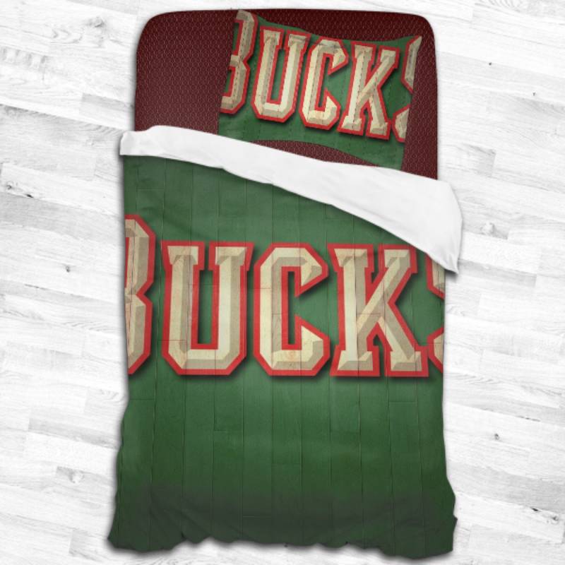 Nba Milwaukee Bucks Logo Type 2288 Bedding Sets Sporty Bedroom Home Decor