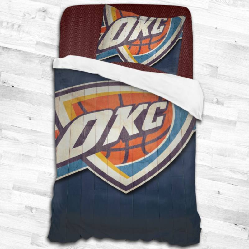 Nba Oklahoma City Thunder Logo Type 2302 Bedding Sets Sporty Bedroom Home Decor