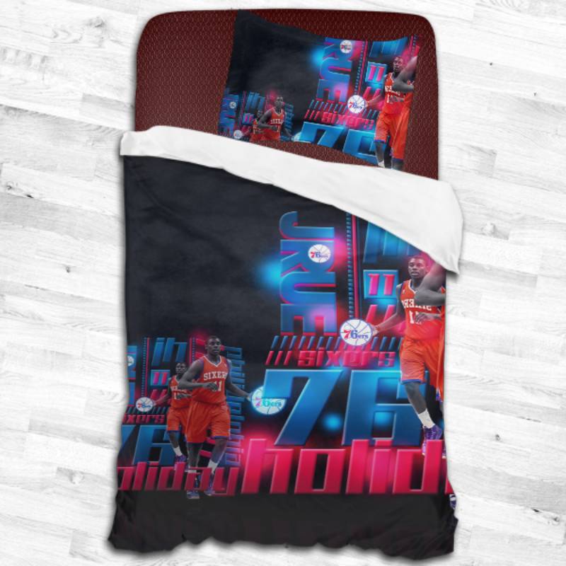 Nba Philadelphia 76Ers Logo Type 2304 Bedding Sets Sporty Bedroom Home Decor