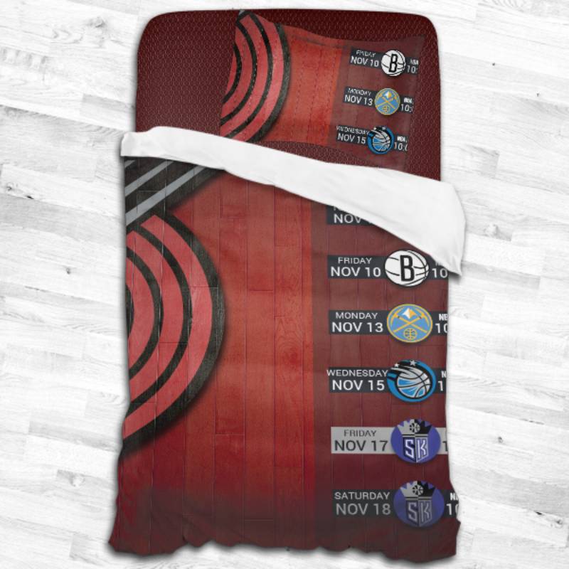 Portland Trail Blazers Logo Type 2332 Bedding Sets Sporty Bedroom Home Decor