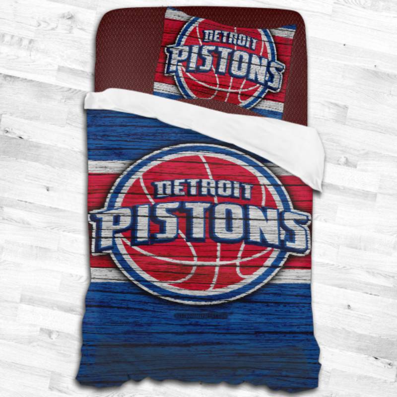 Detroit Pistons Logo Type 2341 Bedding Sets Sporty Bedroom Home Decor