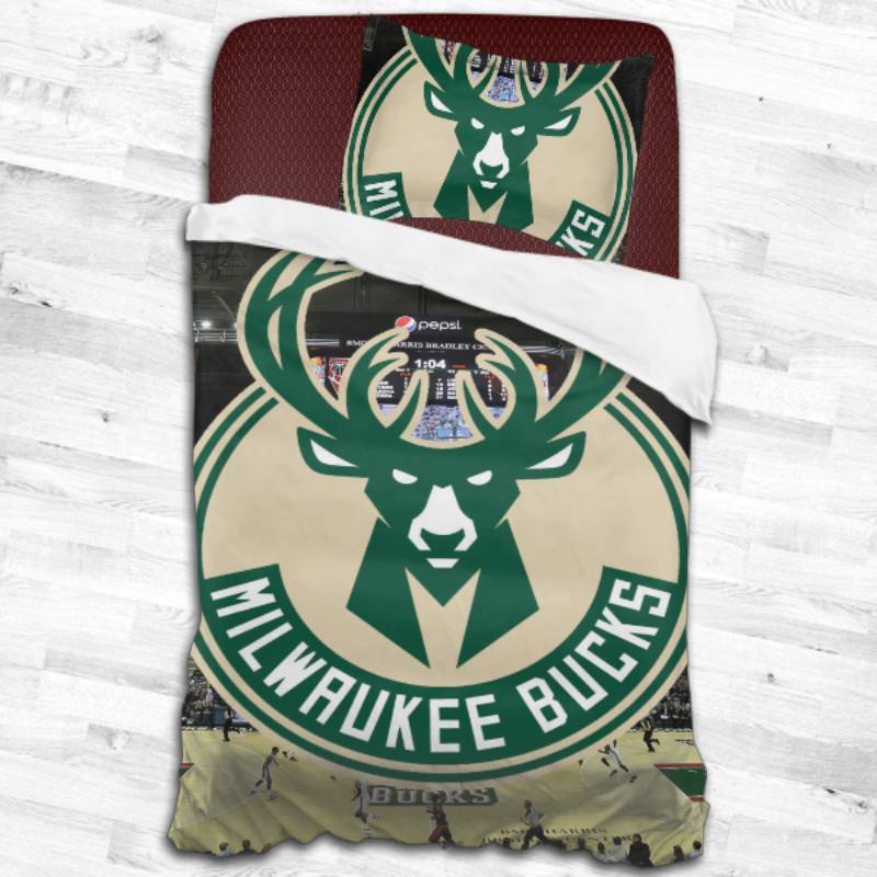 Milwaukee Bucks Logo Type 2344 Bedding Sets Sporty Bedroom Home Decor