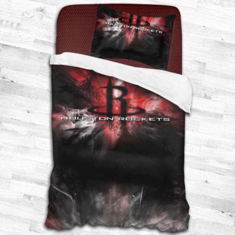 Nba Houston Rockets Logo Type 2352 Bedding Sets Sporty Bedroom Home Decor