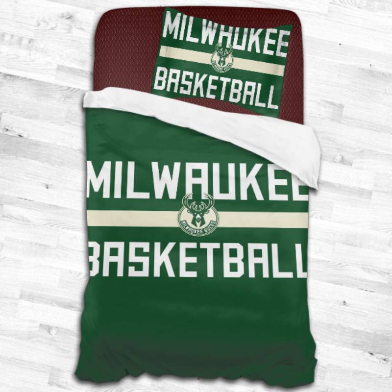 Nba Milwaukee Bucks Logo Type 2357 Bedding Sets Sporty Bedroom Home Decor