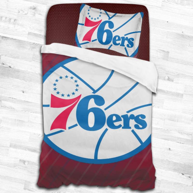Nba Philadelphia 76Ers Logo Type 2363 Bedding Sets Sporty Bedroom Home Decor