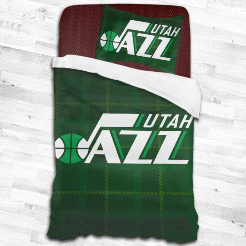 Nba Utah Jazz Logo Type 2370 Bedding Sets Sporty Bedroom Home Decor