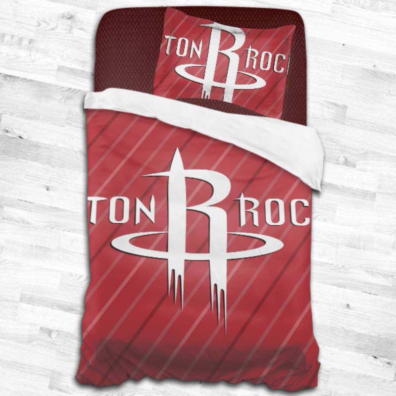 Nba Houston Rockets Logo Type 2464 Bedding Sets Sporty Bedroom Home Decor
