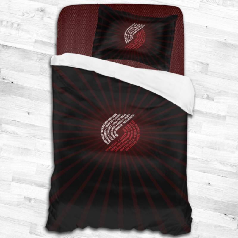 Nba Portland Trail Blazers Logo Type 2466 Bedding Sets Sporty Bedroom Home Decor
