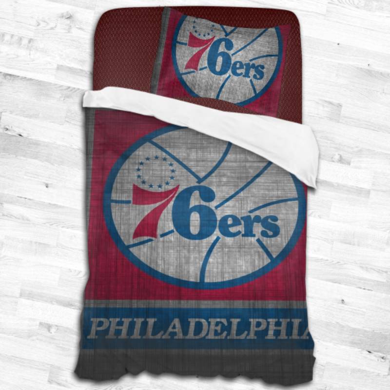 Nba Philadelphia 76Ers Logo Type 2470 Bedding Sets Sporty Bedroom Home Decor