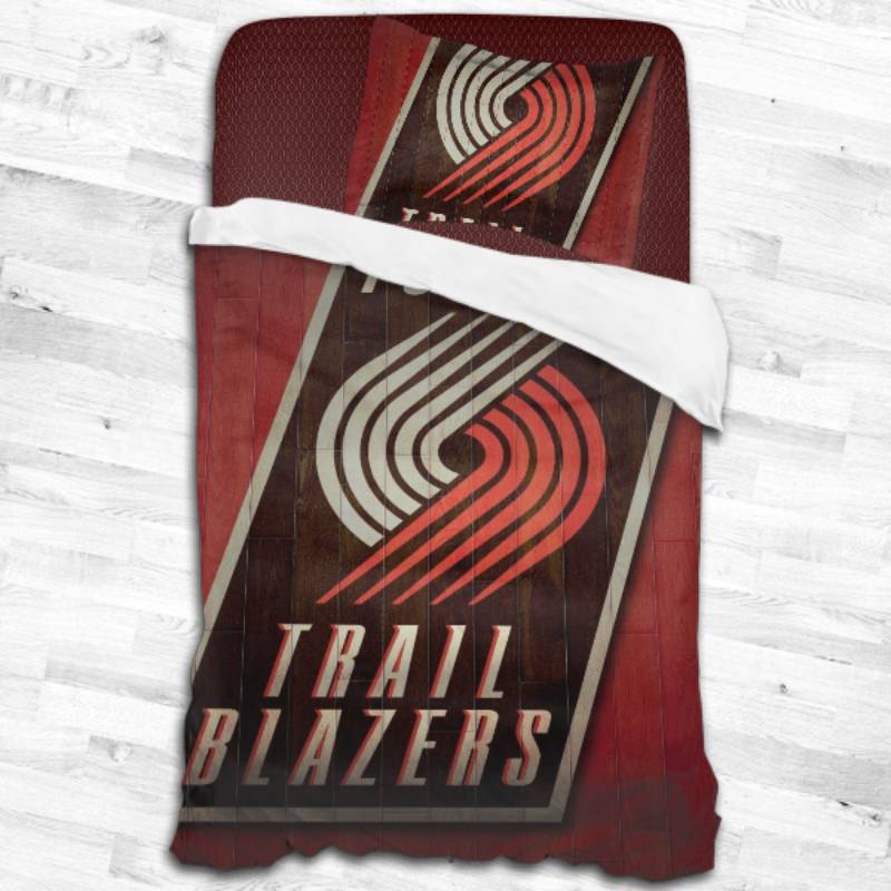 Nba Portland Trail Blazers Logo Type 2472 Bedding Sets Sporty Bedroom Home Decor