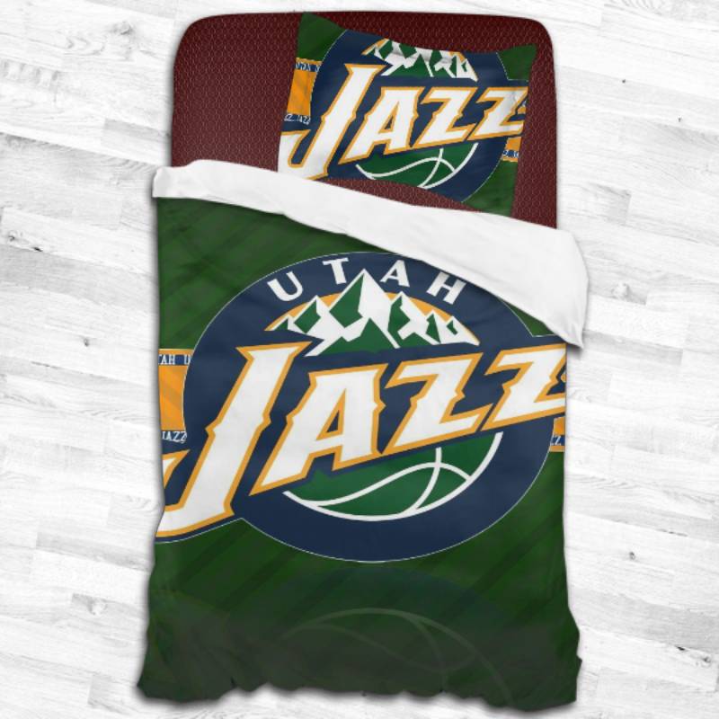 Nba Utah Jazz Logo Type 2477 Bedding Sets Sporty Bedroom Home Decor