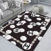 Chanel Flowers Luxury Fashion Brand Rug Area Carpet Home Decor Door Mat