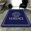 Versace Blue Luxury Fashion Brand Rug Home Decor Area Carpet Door Mat