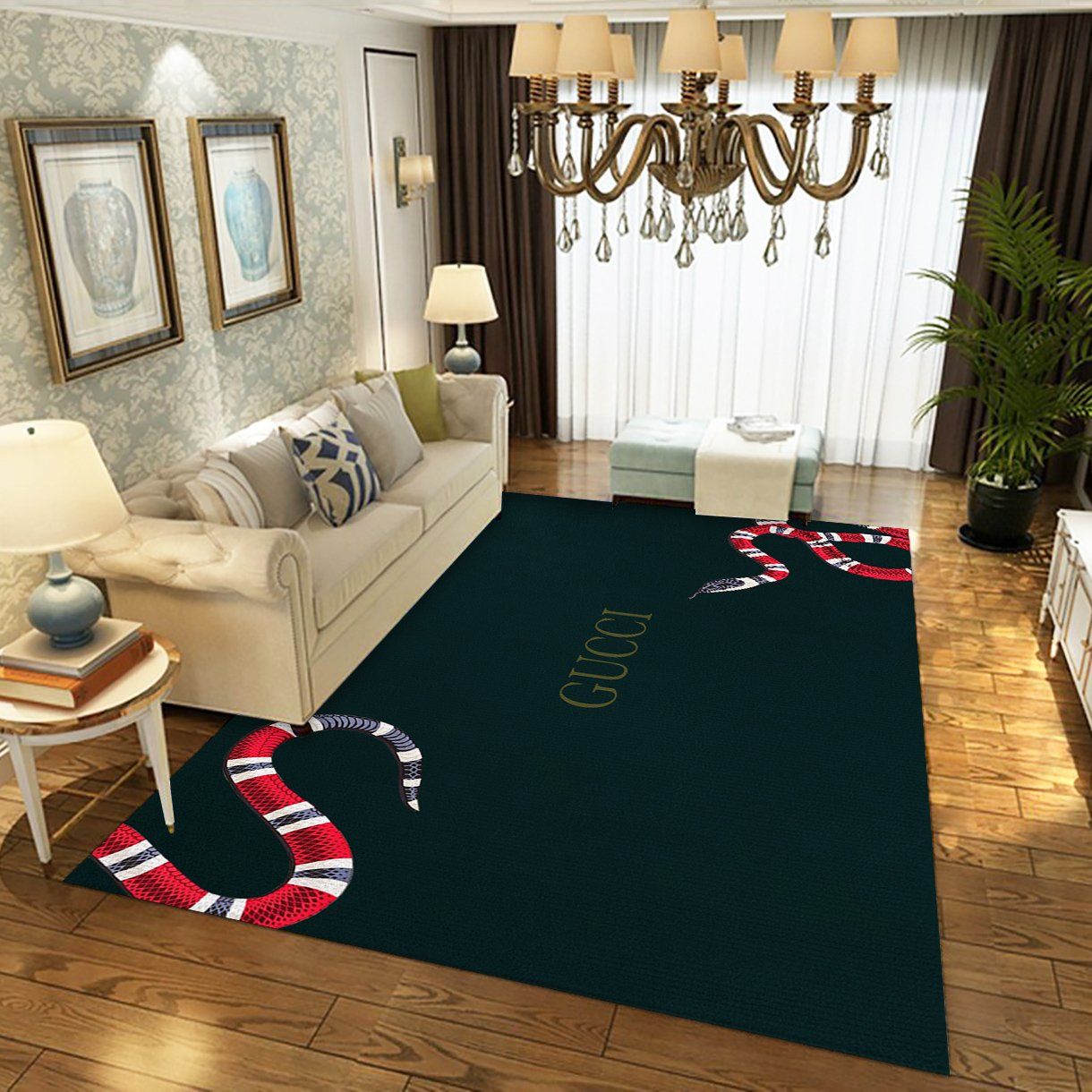 Gucci Ver Art Bed Luxury Fashion Brand Rug Home Decor Door Mat Area Carpet