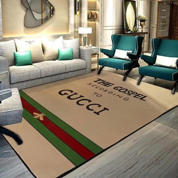 Gucci Area Luxury Fashion Brand Rug Area Carpet Home Decor Door Mat