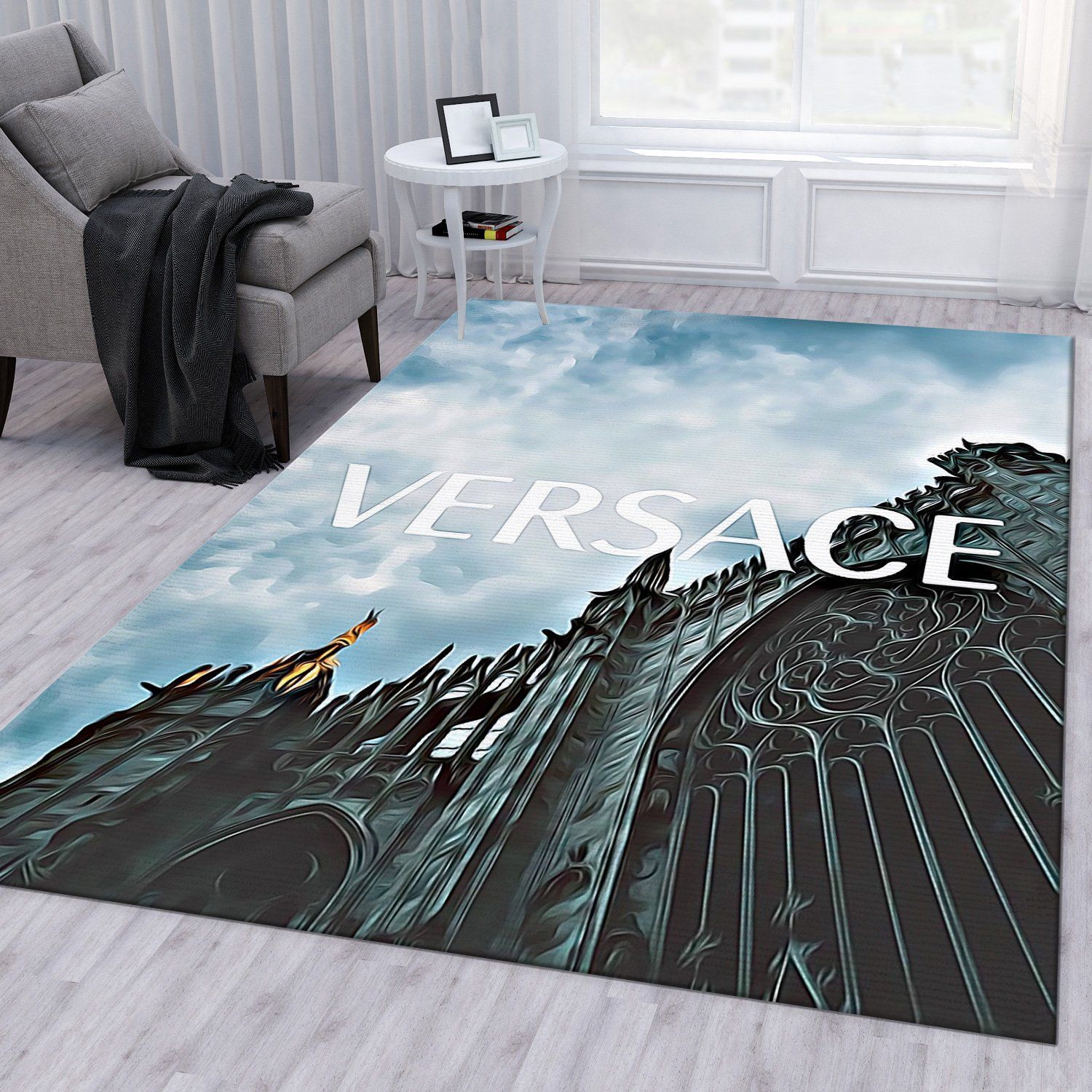 Versace Art Cathedrale Area Luxury Fashion Brand Rug Area Carpet Home Decor Door Mat