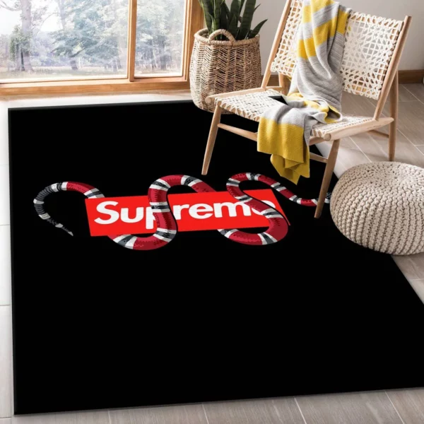 Supreme X Gucci Luxury Fashion Brand Rug Home Decor Area Carpet Door Mat