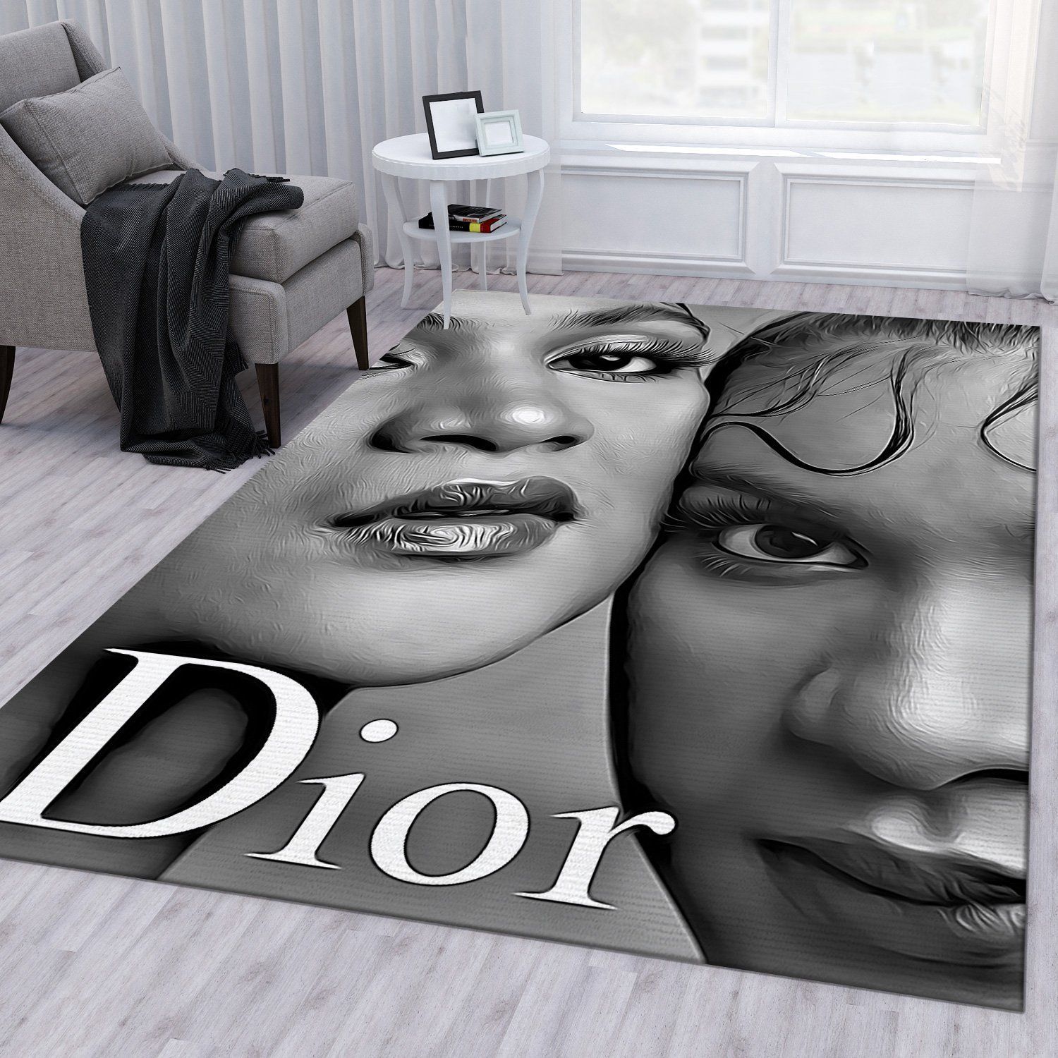 Dior Girl Bed Christmas Luxury Fashion Brand Rug Door Mat Area Carpet Home Decor