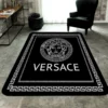 Versace Black Luxury Fashion Brand Rug Door Mat Area Carpet Home Decor