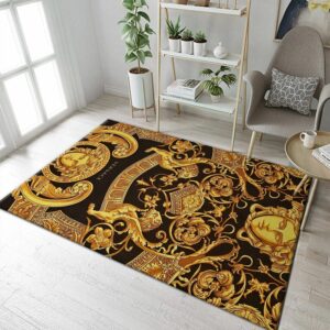 Versace Gold Area Fnchristmas The Luxury Fashion Brand Rug Home Decor Area Carpet Door Mat