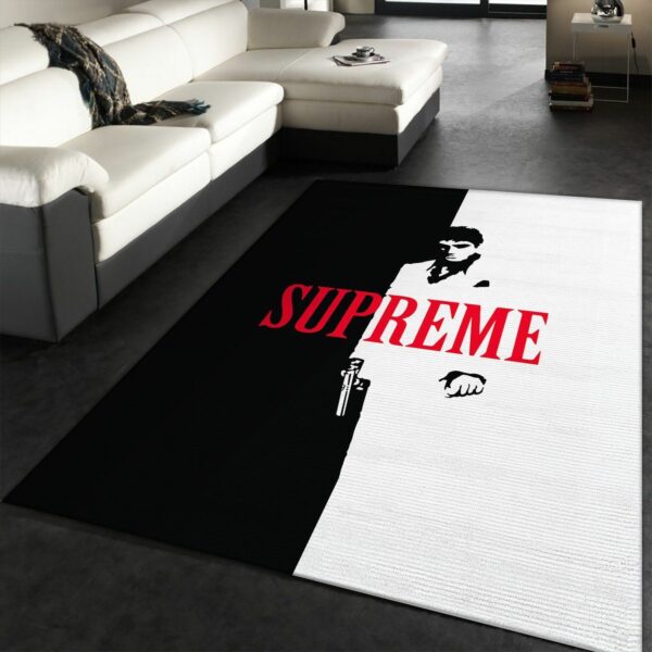 Scarface And Supreme Split Area Luxury Fashion Brand Rug Area Carpet Door Mat Home Decor