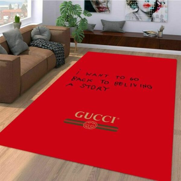 I Want To Go Back To Be A Story Gucci Area The Luxury Fashion Brand Rug Area Carpet Door Mat Home Decor