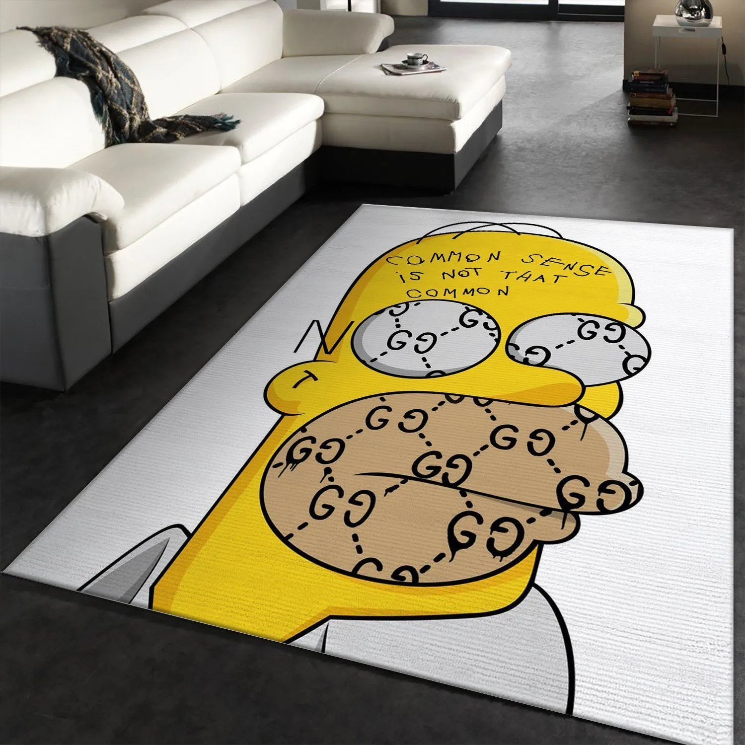 Gucci The Simpsons Mat Luxury Fashion Brand Rug Area Carpet Door Mat Home Decor