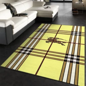 Burberry Yellow Luxury Fashion Brand Rug Door Mat Area Carpet Home Decor