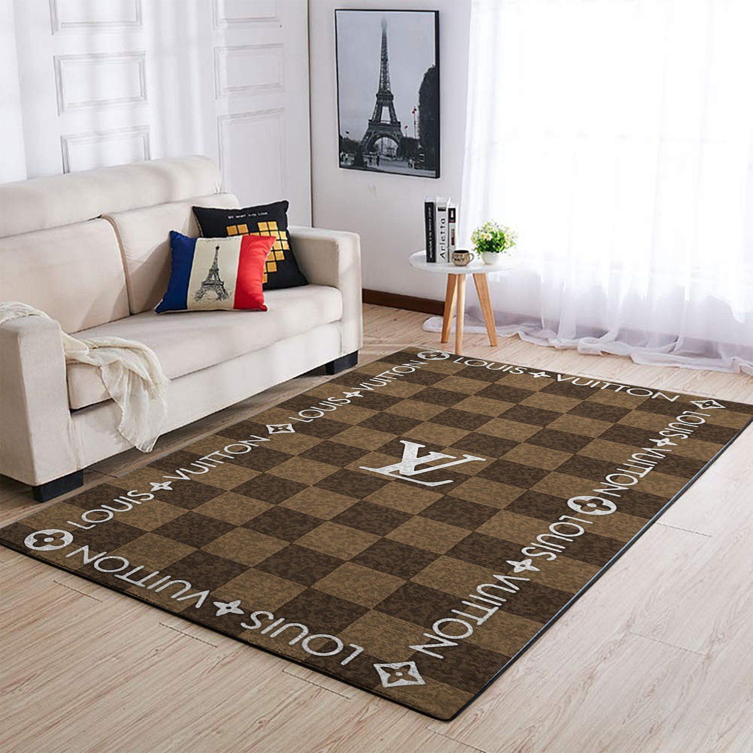 Louis Vuitton Area Creative Luxury Fashion Brand Rug Area Carpet Home Decor Door Mat