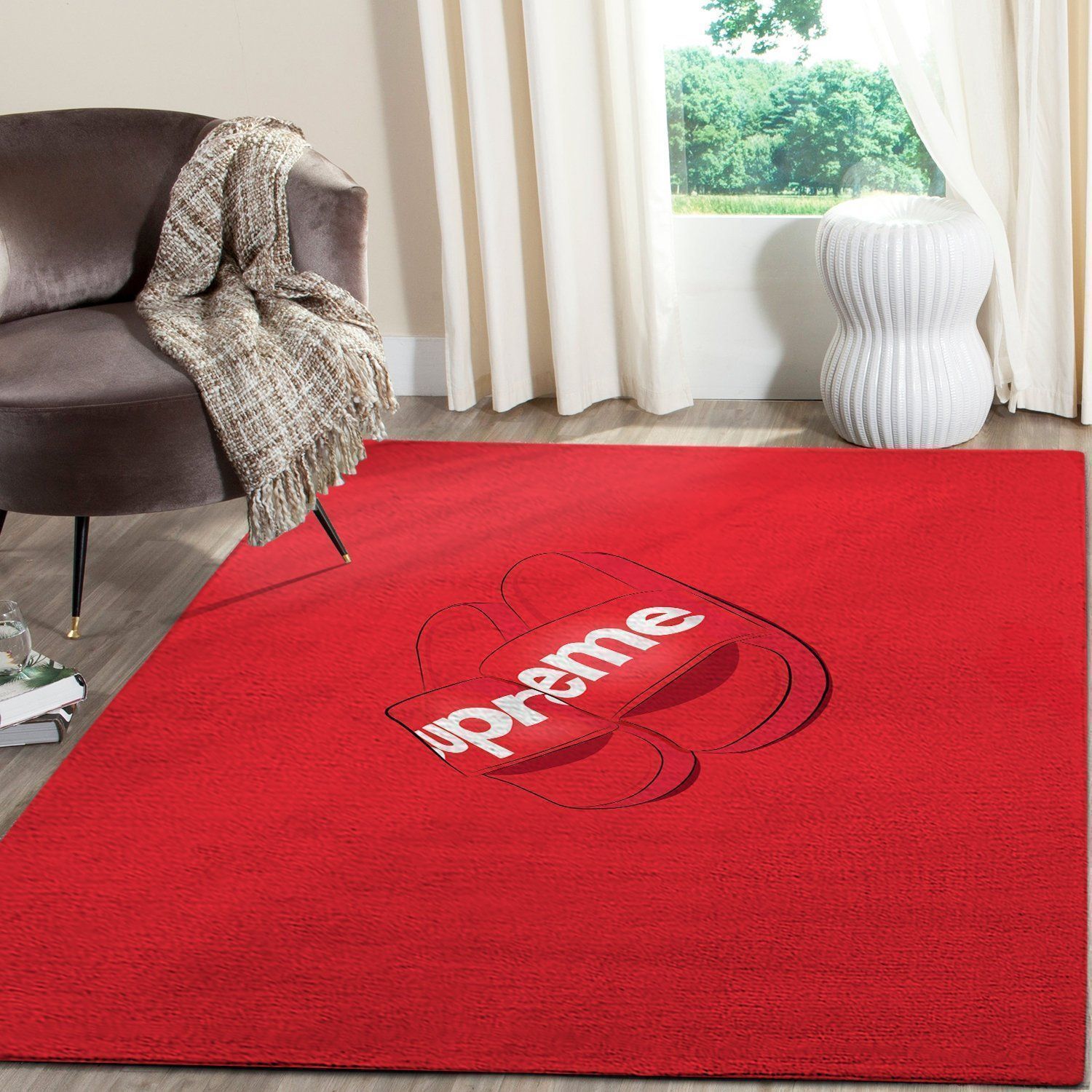 Supreme Area Red Luxury Fashion Brand Rug Door Mat Area Carpet Home Decor