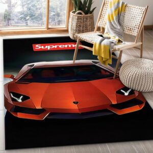 Supreme Lamborghini V Area Bed Luxury Fashion Brand Rug Door Mat Home Decor Area Carpet
