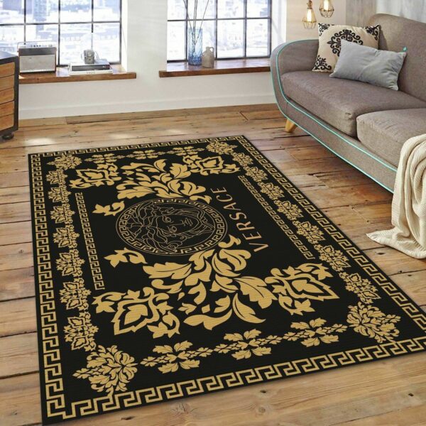 Versace V Art And Bed Luxury Fashion Brand Rug Door Mat Home Decor Area Carpet
