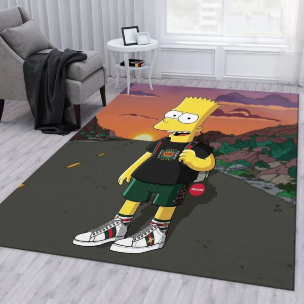 Gucci The Simpsons Luxury Fashion Brand Rug Home Decor Area Carpet Door Mat