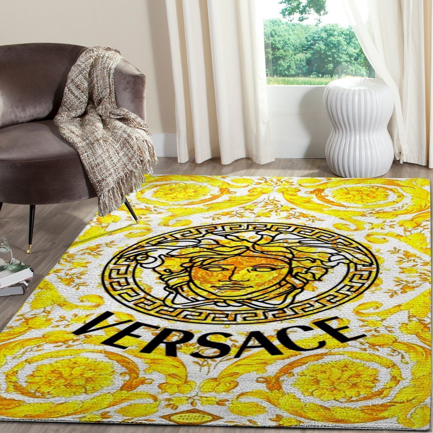 Versace Area Luxury Fashion Brand Rug Door Mat Home Decor Area Carpet