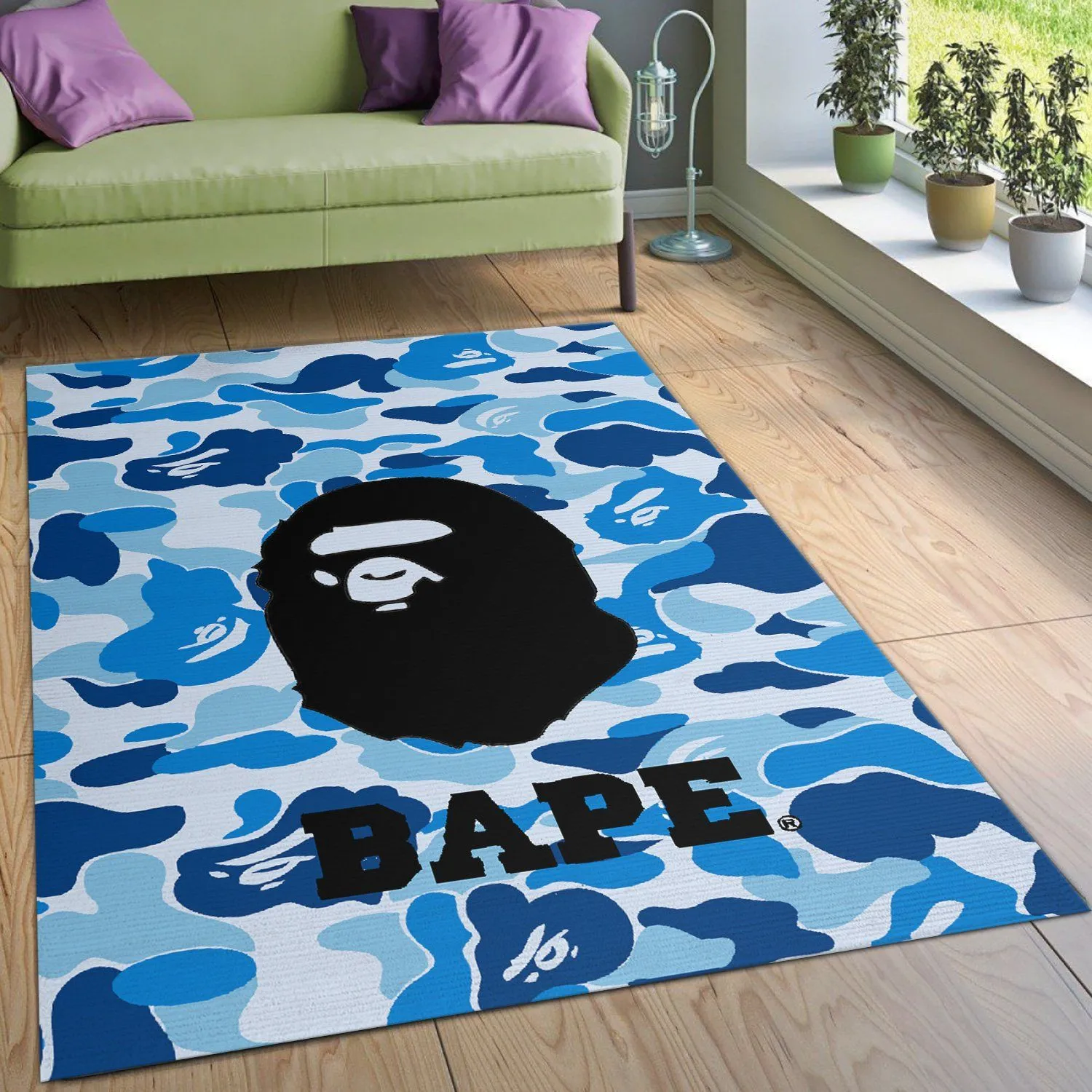 Bape Luxury Fashion Brand Rug Door Mat Home Decor Area Carpet