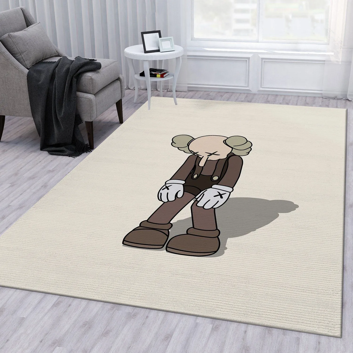 Kaws Small Lie Figure Luxury Fashion Brand Rug Home Decor Door Mat Area Carpet