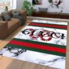 Gucci Area Red Snake Luxury Fashion Brand Rug Area Carpet Door Mat Home Decor