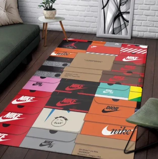 Nike Luxury Fashion Brand Rug Home Decor Door Mat Area Carpet