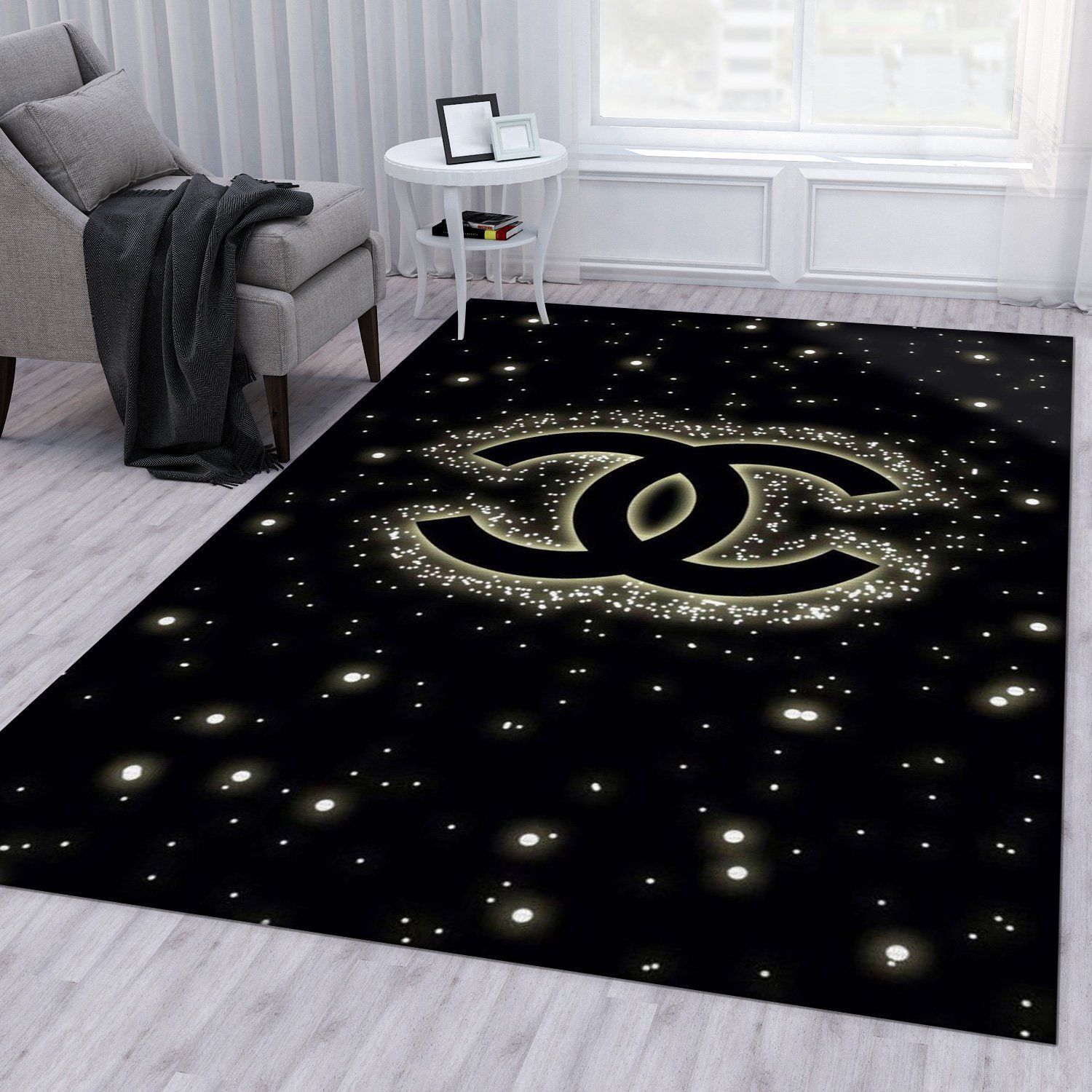 Chanel Area Luxury Fashion Brand Rug Area Carpet Home Decor Door Mat