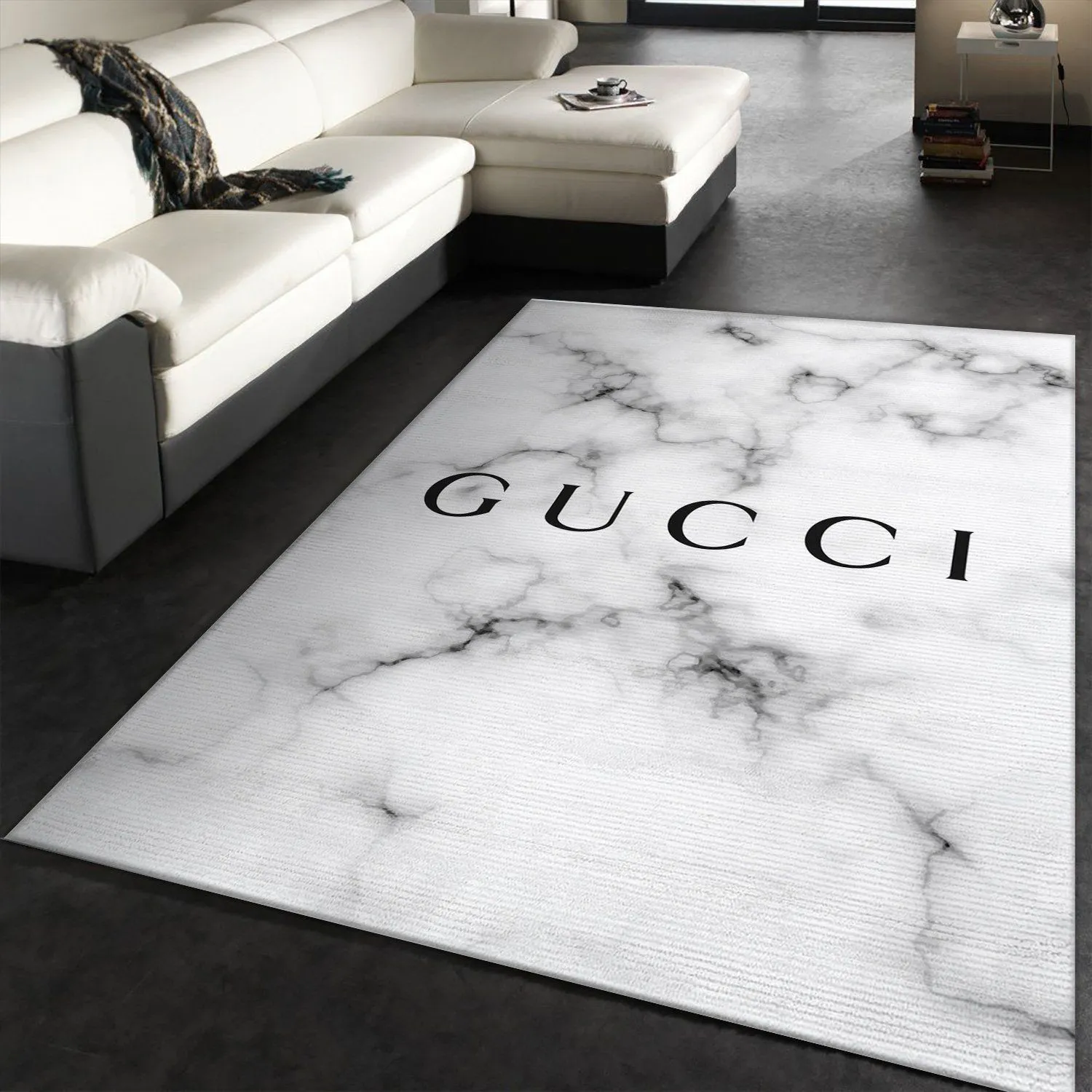 Gucci White Luxury Fashion Brand Rug Home Decor Door Mat Area Carpet