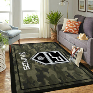 Los Angeles Kings Nhls Camo Style Team Logo Type 7177 Rug Area Carpet Living Room Home Decor
