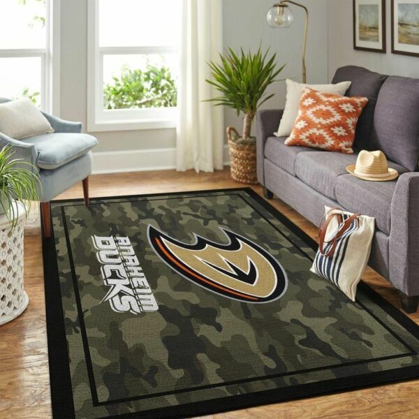 Anaheim Duckss Nhl Hockey Team Logo Type 7180 Rug Living Room Area Carpet Home Decor