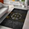 Boston Bruinss Nhl Hockey Team Logo Type 7189 Rug Area Carpet Living Room Home Decor
