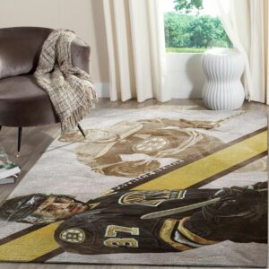 Boston Bruins Logo Nhl Fn Hockeys Custom Type 7193 Rug Living Room Area Carpet Home Decor