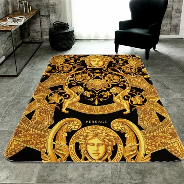 Versace Golden Luxury Fashion Brand Rug Door Mat Area Carpet Home Decor